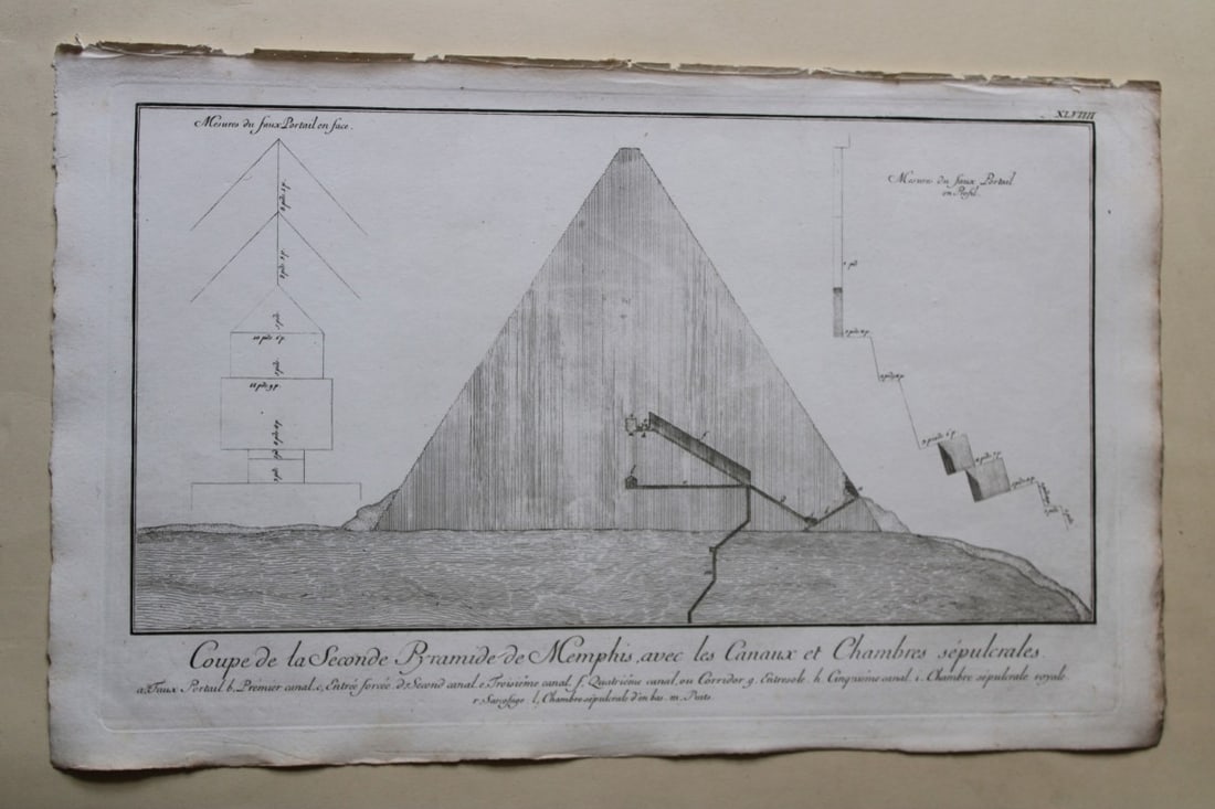Second Pyramid of Memphis by Capt. FL Norden 1792 (1 of 3)