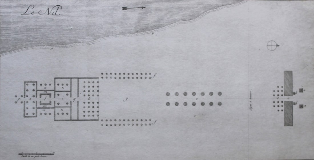 Plan of ruins of Luxor by FL Norden 1792 (1 of 3)