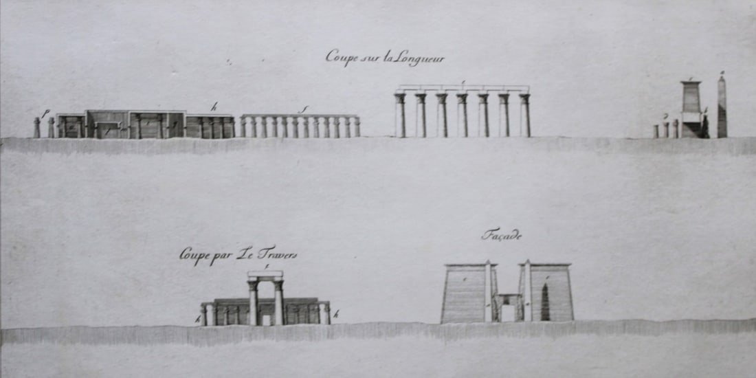 Section of buildings at Luxor by FL Norden 1792 (1 of 3)