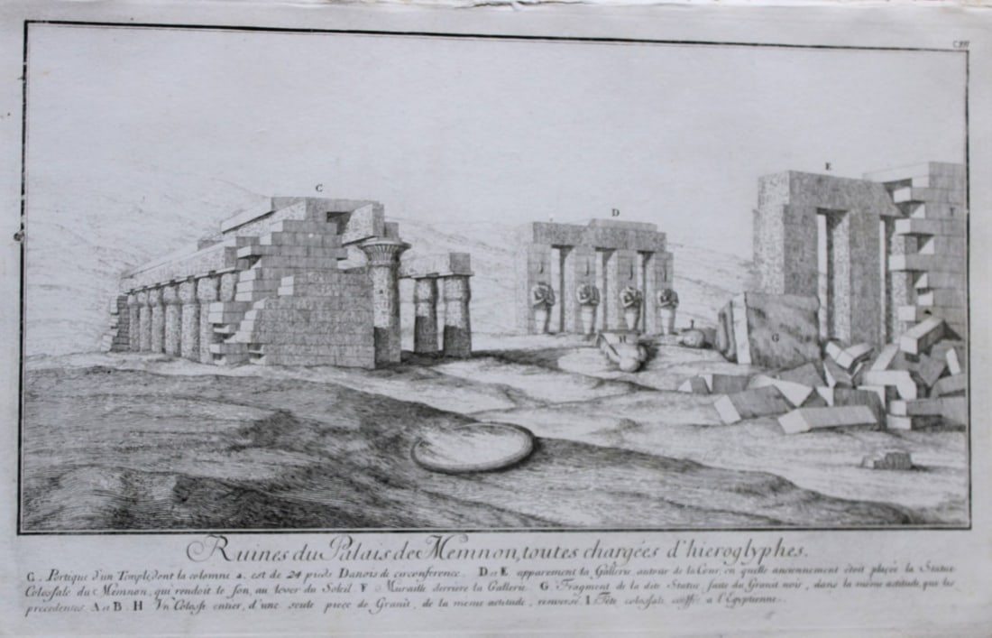 Ruins of Palace of Memnon by FL Norden 1792 (1 of 3)