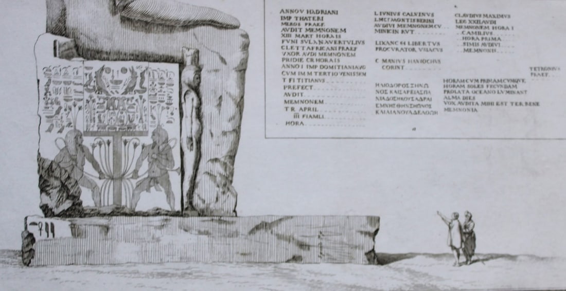 Hieroglyphics at Memnon by FL Norden 1792 (1 of 3)