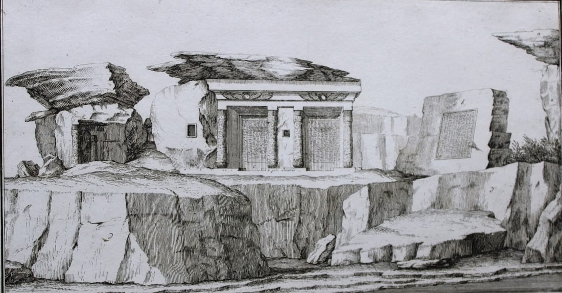 Chapel on the rock at Tschabel by FL Norden 1792 (1 of 3)