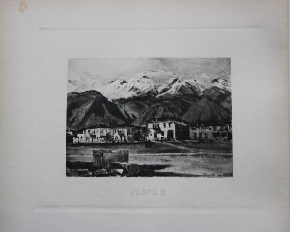 John Fulleylove 1897 - Etching of Sparta (1 of 2)