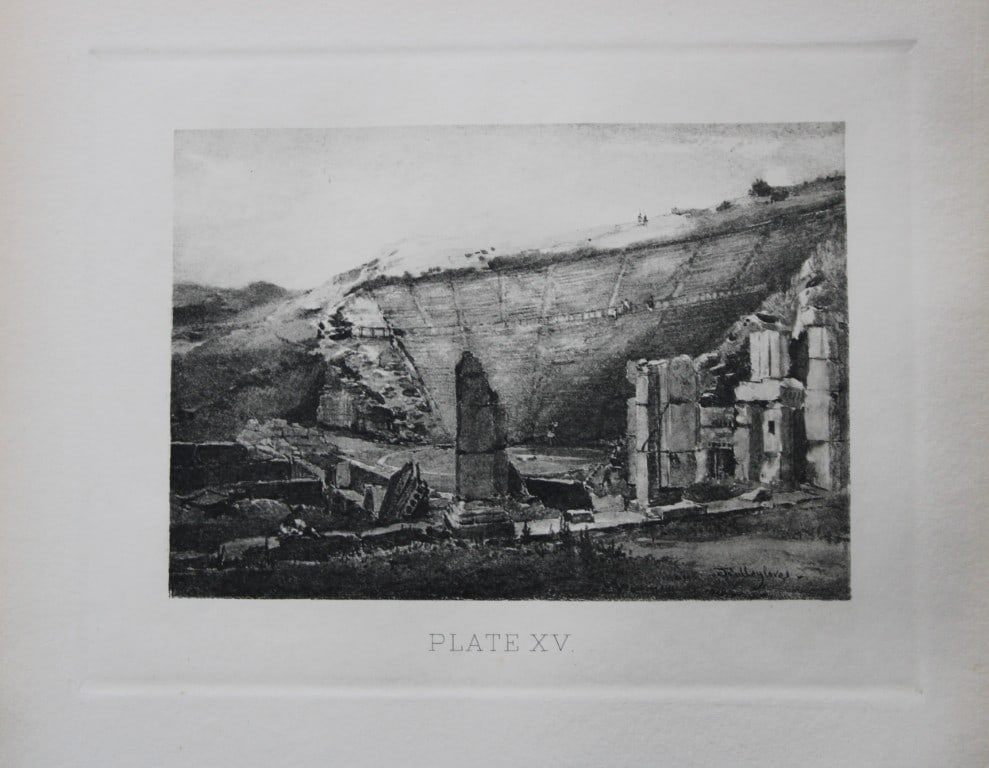 John Fulleylove 1897 - Etching of Theatre at Epidaurus (1 of 2)