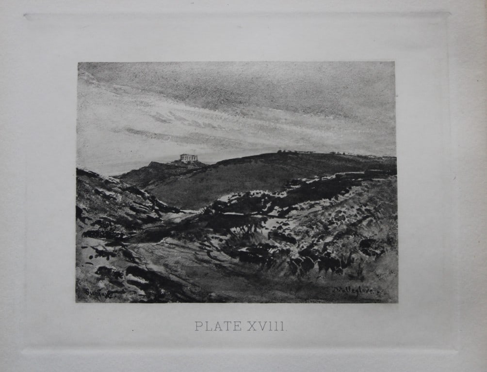 John Fulleylove 1897 - Etching of Sunium (1 of 2)