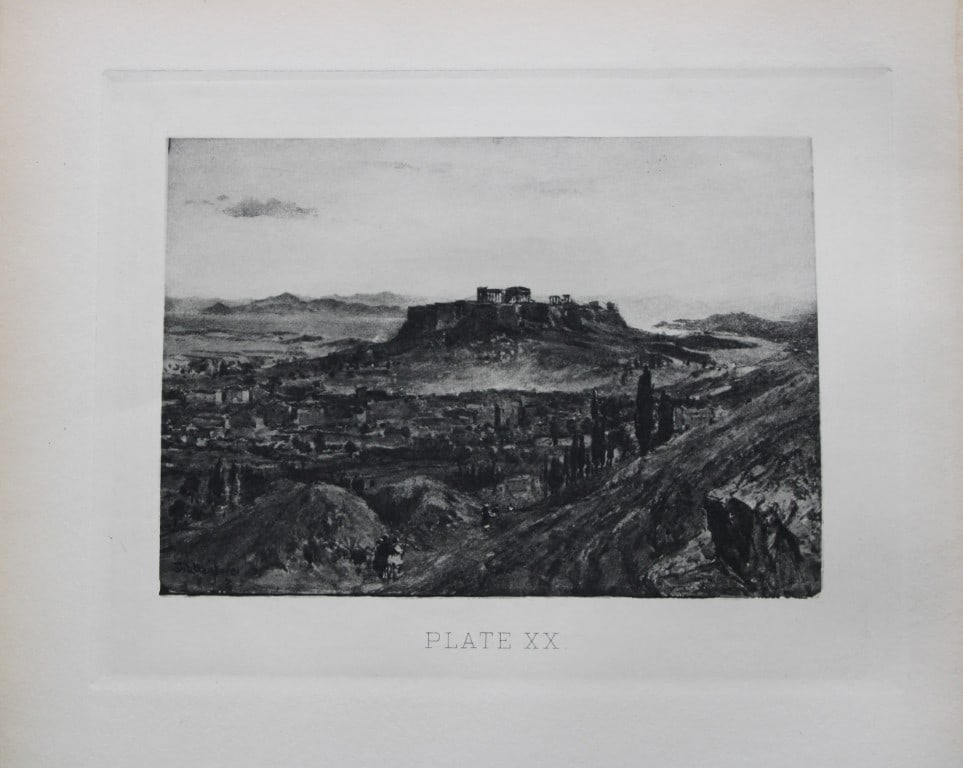 John Fulleylove 1897 - Etching of Athens from Lycabettus (1 of 2)