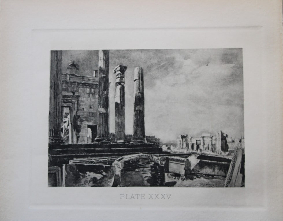 John Fulleylove 1897 - Etching of Erechtheum from the North East (1 of 2)