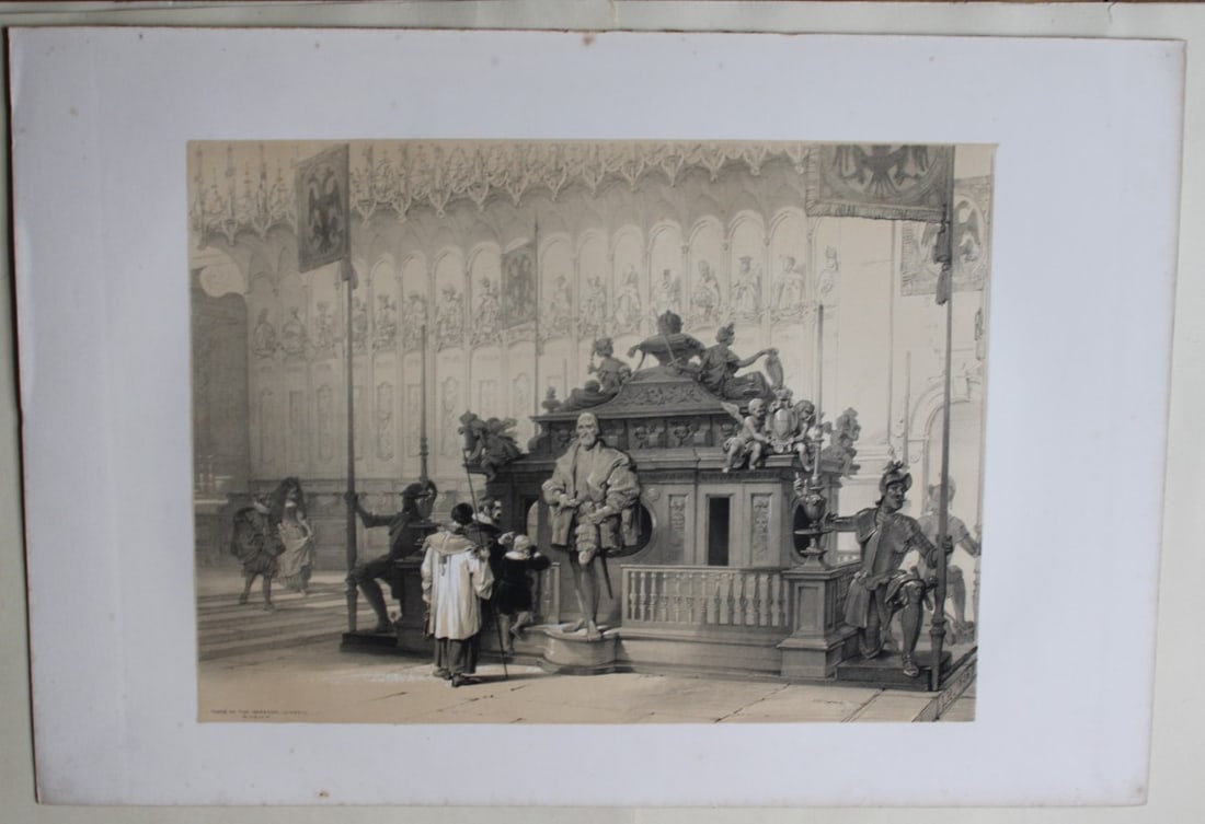 Haghe & Day - Lithograph of Tomb of the Emperor Ludovic, Munich 1840 (1 of 2)