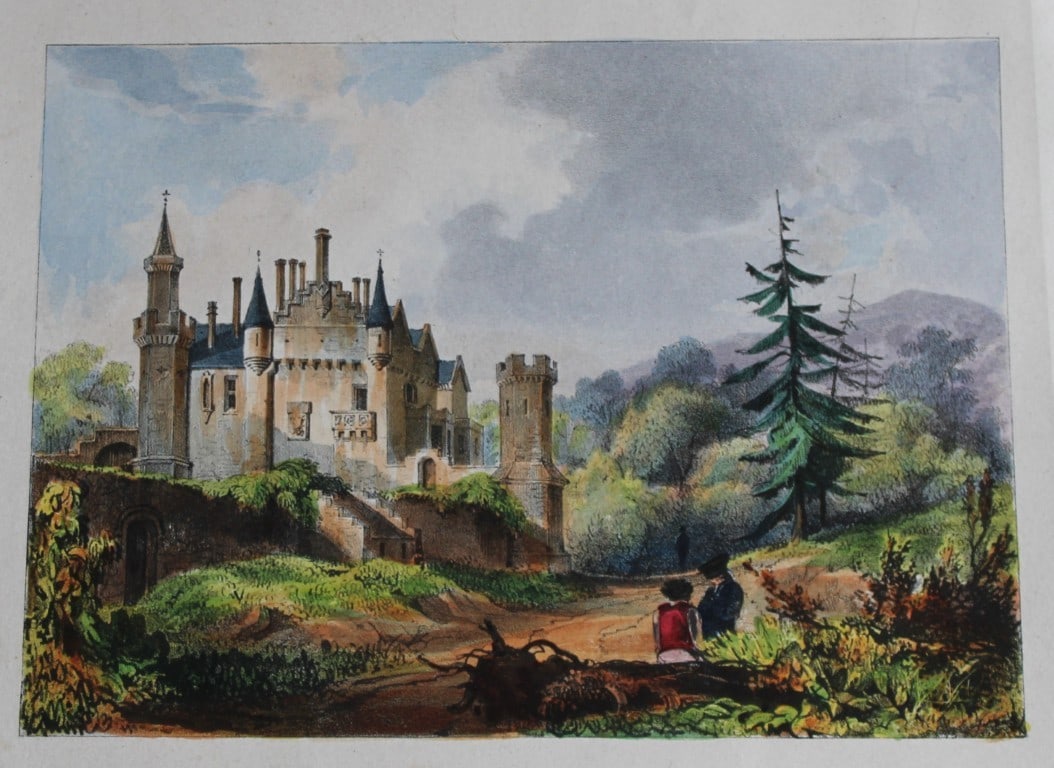 JS Templeton - Lithograph of Abbotsford, Seat of Sir Walter Scott c1850 (1 of 2)