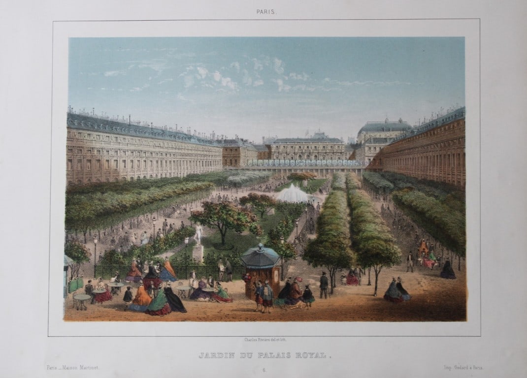 Charles Riviere - Jardin de Palais Royal, Paris 1855 (1 of 1)