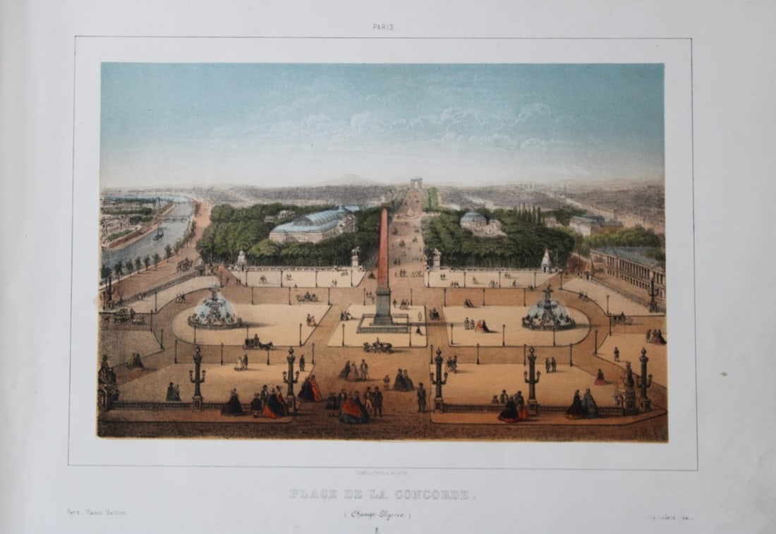 Charles Riviere - Place de la Concorde, Paris 1855 (1 of 1)