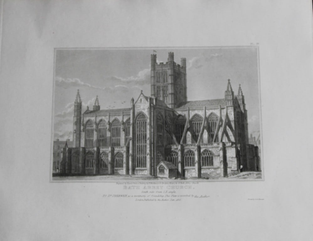 F Mackenzie - The Abbey Church, Bath engraved by J Lewis 1825 (1 of 1)