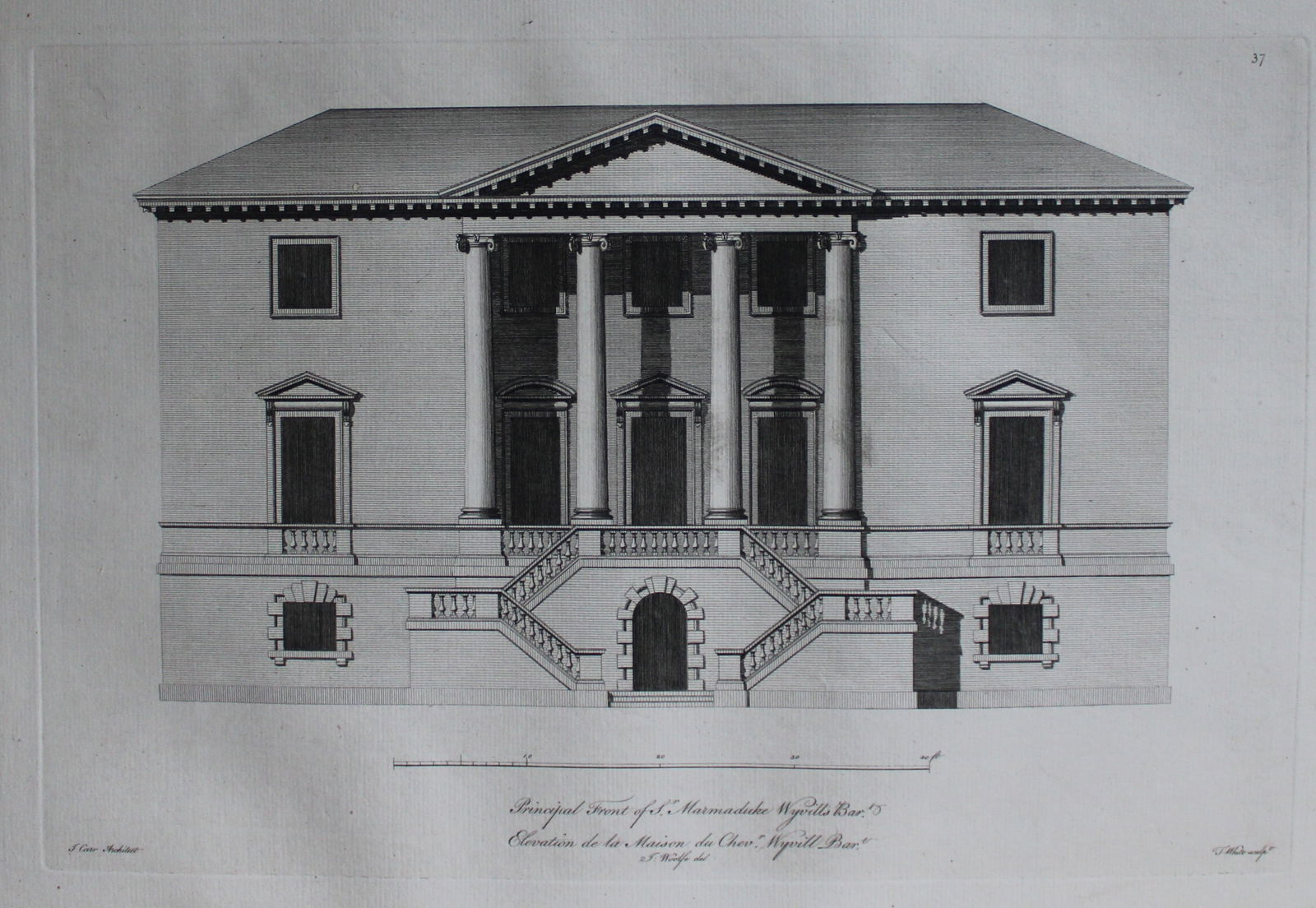 Vitruvius Britannicus 1771 - Pl 37 Marmaduke Wyvill's Bar (1 of 1)