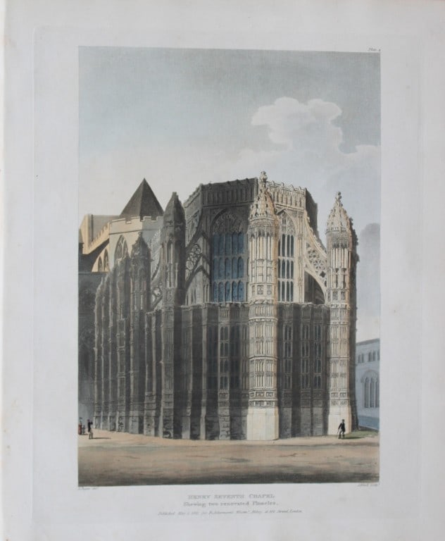 A Pugin - Henry VII Chapel at Westminster Abbey engraved by J Bluck 1812 (1 of 1)
