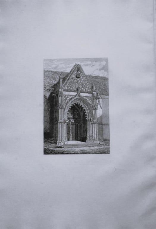 John Sell Cotman - Folio engraving of Church of St. Michel de Vaucelles,Normandy 1822 (1 of 2)