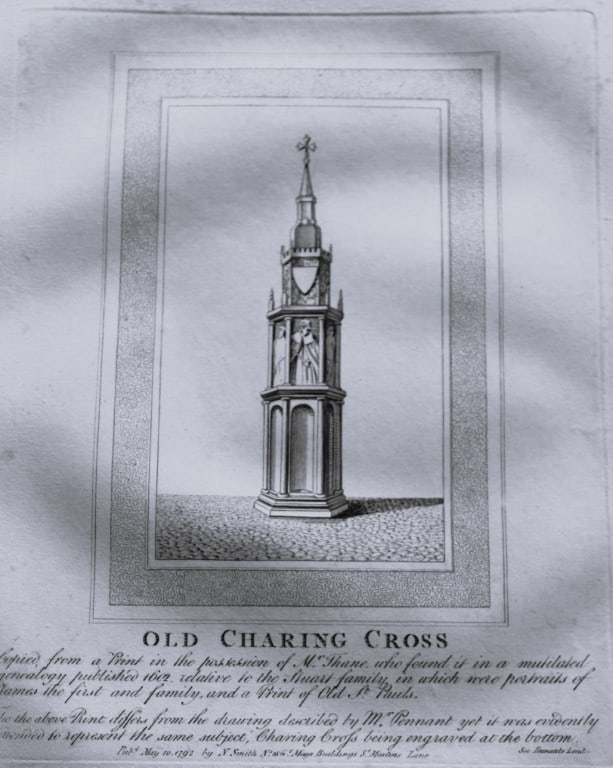 John Thomas Smith - Engraving of Old Charing Cross, London 1791: An original engraving from John Thomas Smith's Antiquities of London and its Environs. Published in London by T Sewell, J Manson et al 1791.Engraved by John Thomas "Antiquity" Smith (1766-1833), the d