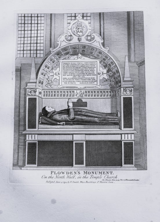 John Thomas Smith - Engraving of Plowden's Monument, London 1791: An original engraving from John Thomas Smith's Antiquities of London and its Environs. Published in London by T Sewell, J Manson et al 1791.Engraved by John Thomas "Antiquity" Smith (1766-1833), the d