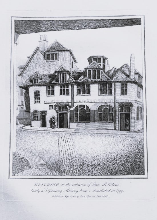 John Thomas Smith - Engraving of Little St. Helen's, London 1791 (1 of 1)
