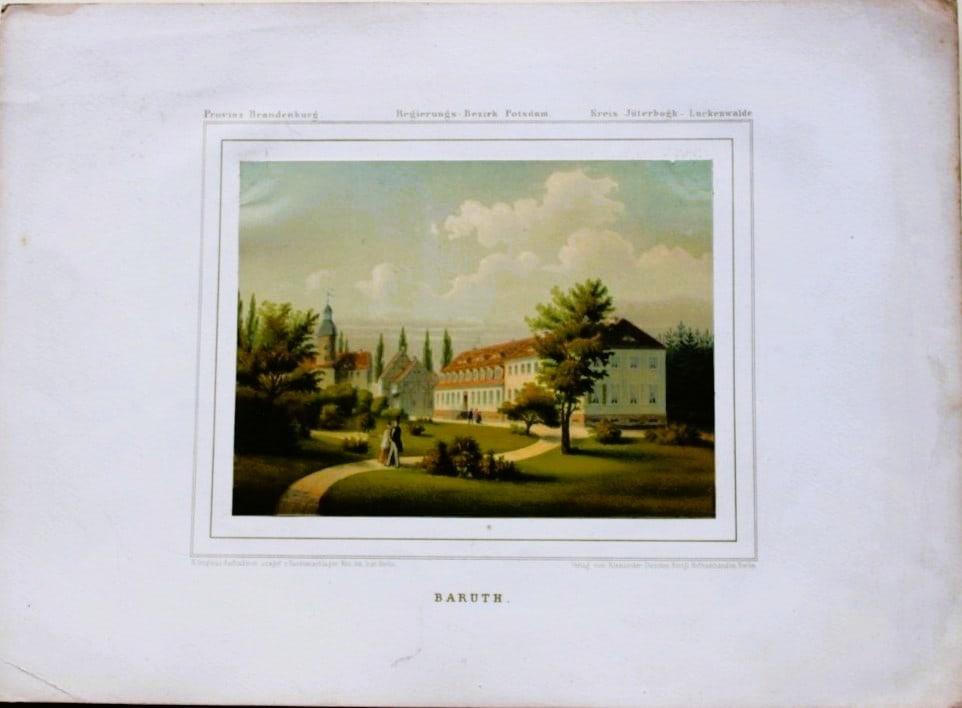 Alexander Duncker - Lithograph of Baruth 1857 (1 of 3)