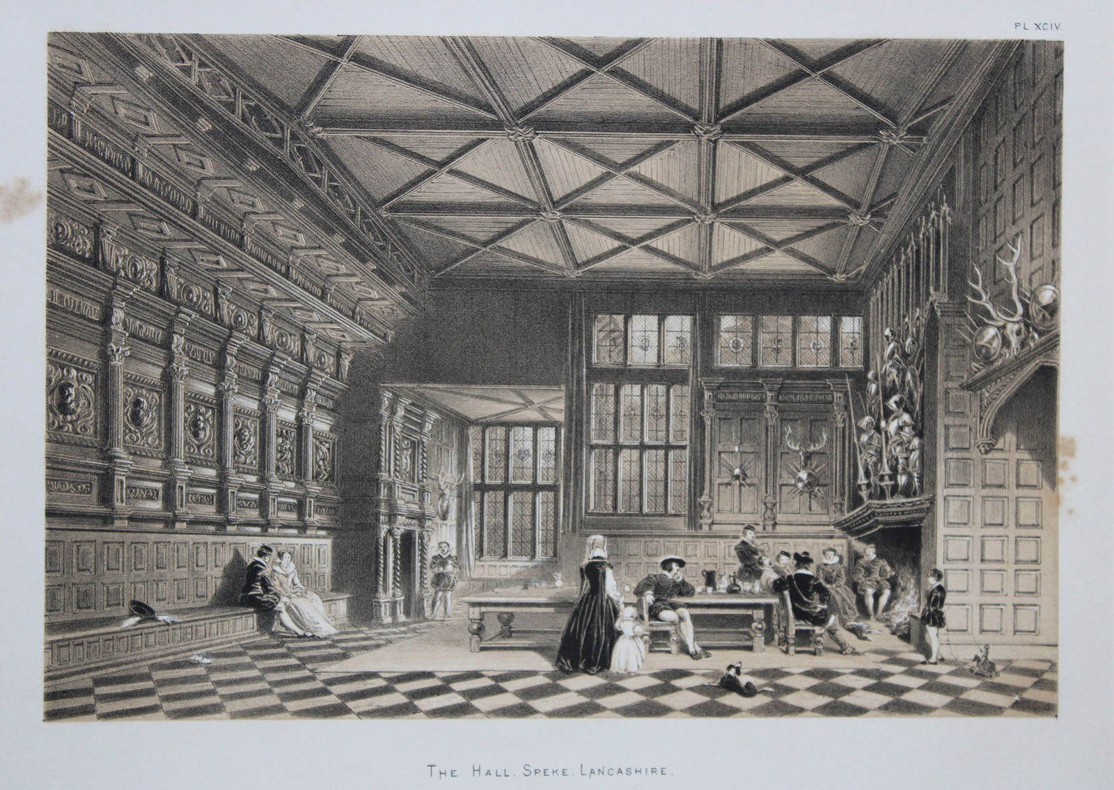 Nash J - Lithograph of Speke Hall, Lancashire 1869 (1 of 1)