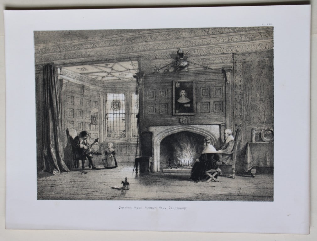 Nash J - Lithograph of Haddon Hall, Derbyshire 1869 (1 of 2)