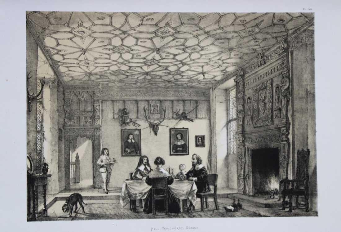 Nash J - Lithograph of Wakehurst, Sussex 1869 (1 of 2)