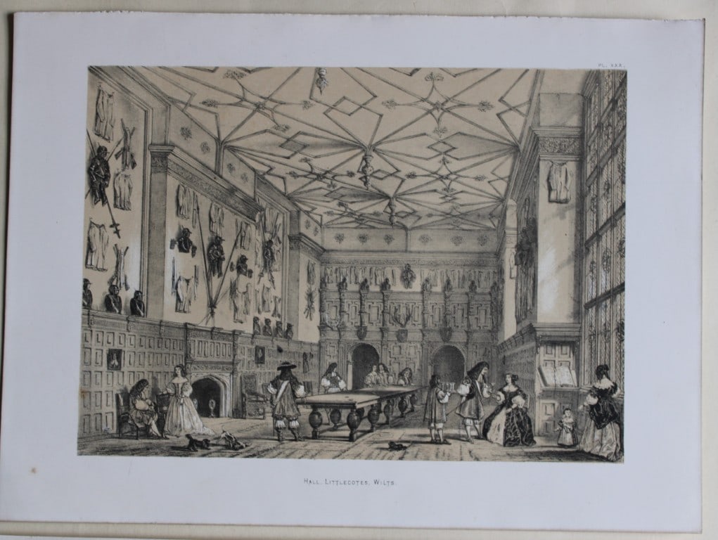 Nash J - Lithograph of Littlecotes, Wiltshire 1869 (1 of 2)