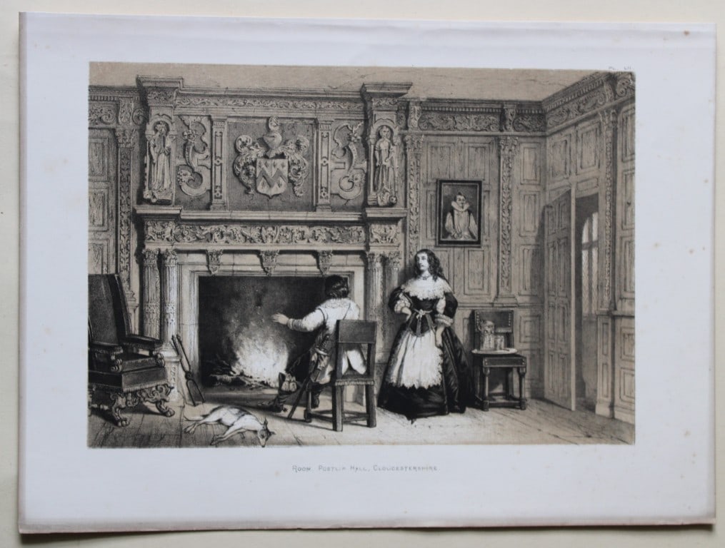 Nash J - Lithograph of Postlip Hall in Gloucestershire 1869 (1 of 2)