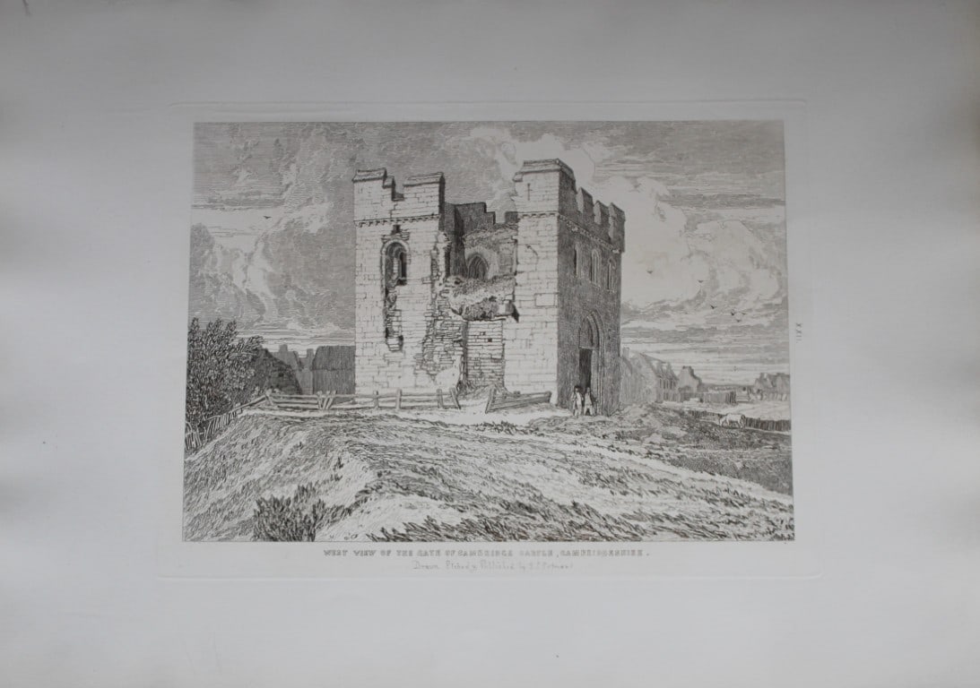 John Sell Cotman - Cambridge Castle, Cambridgeshire 1838: Specimens of Architectural Remains in the Counties of York, Cambridge, Suffolk, Lincoln, Essex and North Wales by John Sell Cotman. Published in London by HG Bohn in 1838A series of etchings illustrat