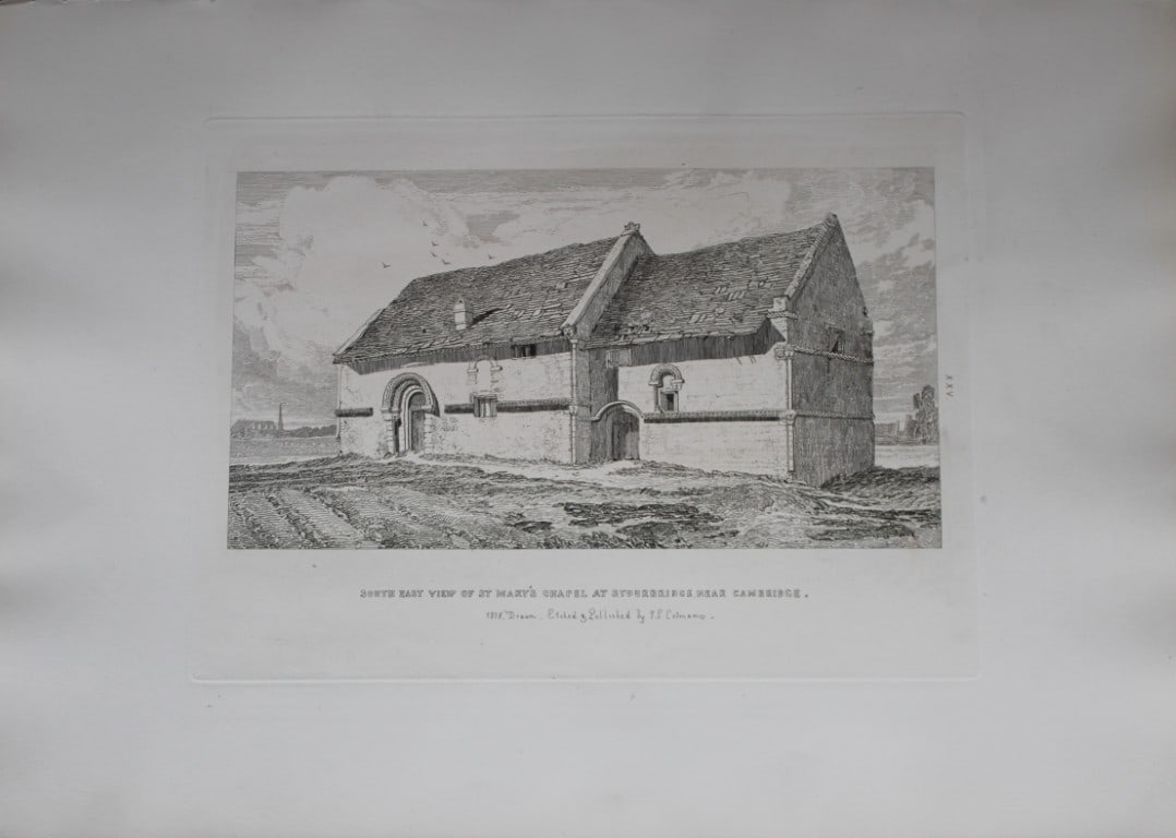 John Sell Cotman - South East View of St Mary's Chapel, Cambridgeshire 1838: Specimens of Architectural Remains in the Counties of York, Cambridge, Suffolk, Lincoln, Essex and North Wales by John Sell Cotman. Published in London by HG Bohn in 1838A series of etchings illustrat