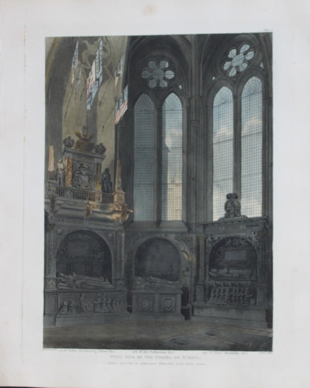 Mackenzie - St Paul's Chapel in Westminster Abbey engraved by J Bluck 1812 (1 of 1)