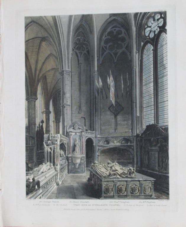 A Pugin - St Erasmus Chapel in Westminster Abbey engraved by J Bluck 1812 (1 of 1)