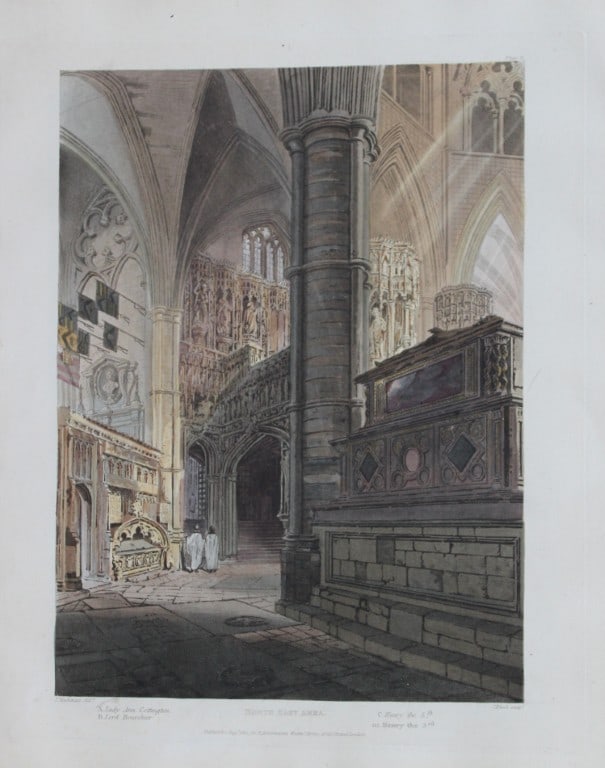 Mackenzie - North East Area in Westminster Abbey by J Bluck 1812 (1 of 1)