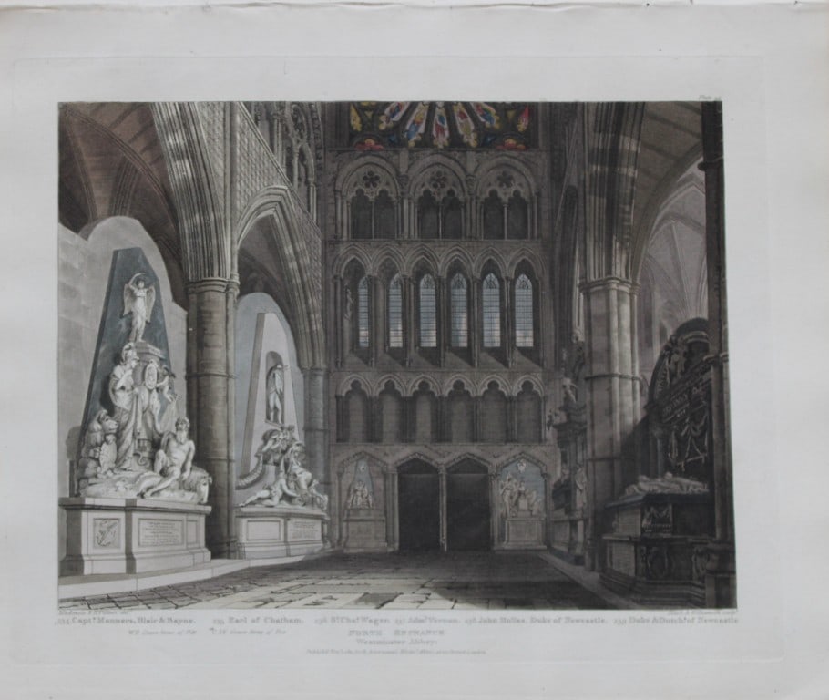 Mackenzie - North Entrance to Westminster Abbey by J Bluck 1812 (1 of 1)