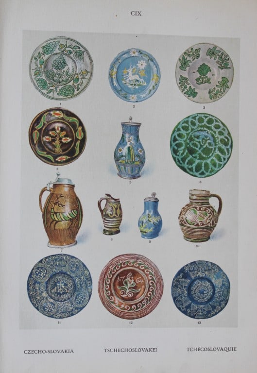 Helmuth Bossert - 4 Polish and Czech Folk Art plates 1924 (1 of 4)