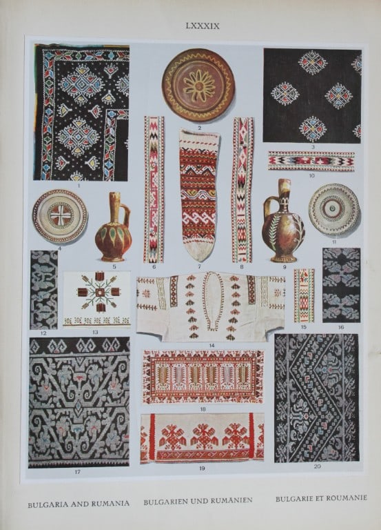 Helmuth Bossert - 4 Bulgarian and Rumanian Folk Art plates 1924 (1 of 4)