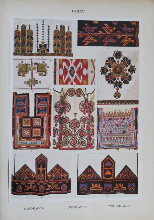 Helmuth Bossert - 4 Balkan States Folk Art plates 1924 (1 of 4)