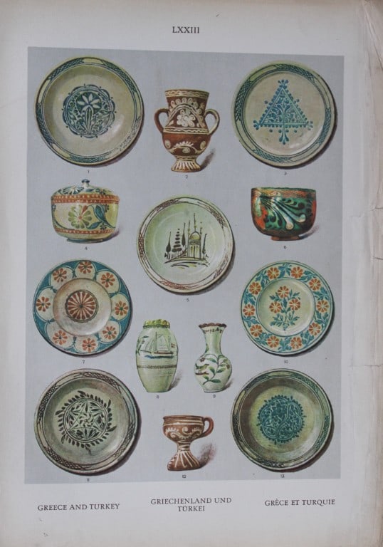 Helmuth Bossert - 4 Balkan States Folk Art plates 1924 (1 of 4)