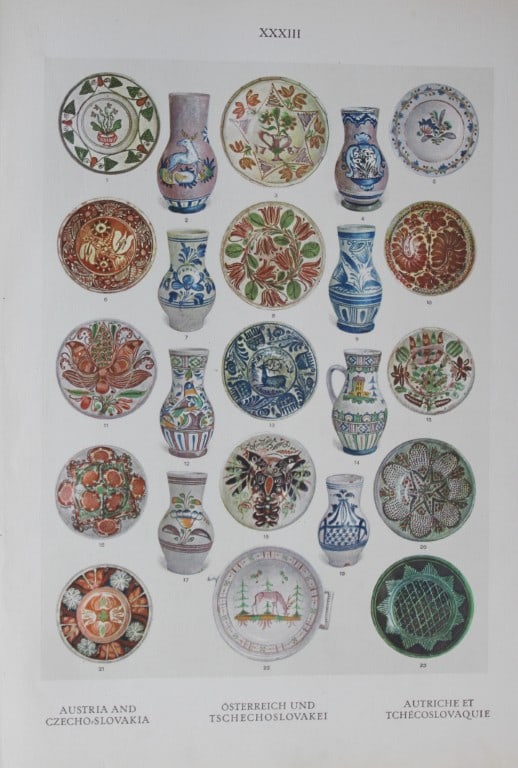 Helmuth Bossert - 3 Austrian and Czech Folk Art plates 1924 (1 of 3)