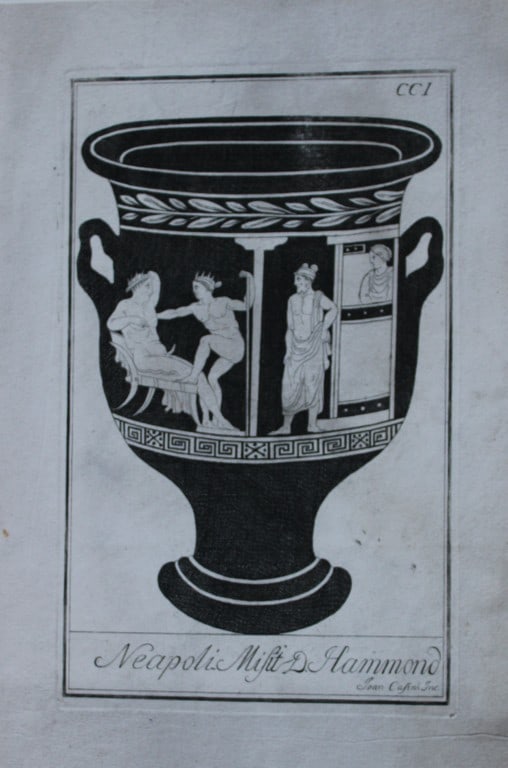 GB Passeri - Plate 201 Engraving of Etruscan vase 1768 (1 of 2)