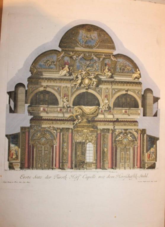 Paul Decker - Rare engraving Pl 55 Prince's Chapel 1711 (1 of 2)