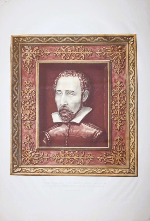 Delange and Bornemann - Bernard Palissy 1862: This lithograph is of a Portrait de Bernard Palissy execute en fay?nce par lui meme, collection de Mr. le Baron Anthony de Rothschild a Londres is from Monographie de L?Oeuvre de Bernard Palissy suivi