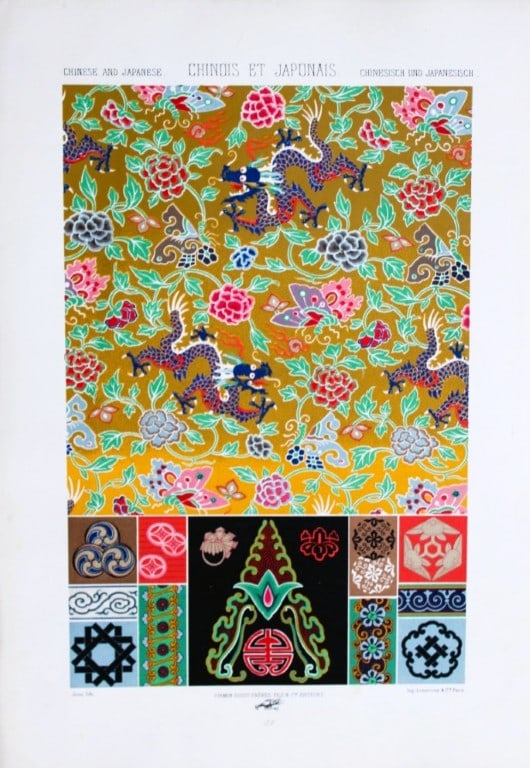 A Racinet - Lithograph of Chinese and Japanese designs 1873 (1 of 1)
