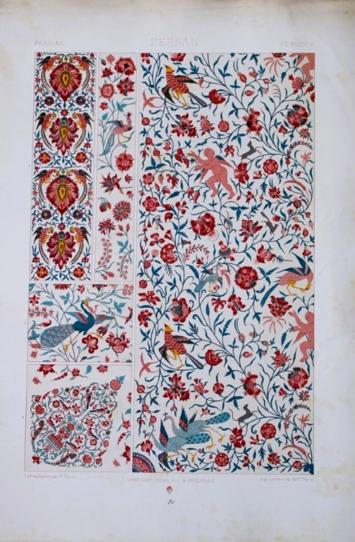 A Racinet - Lithograph of Persian designs 1873 (1 of 1)