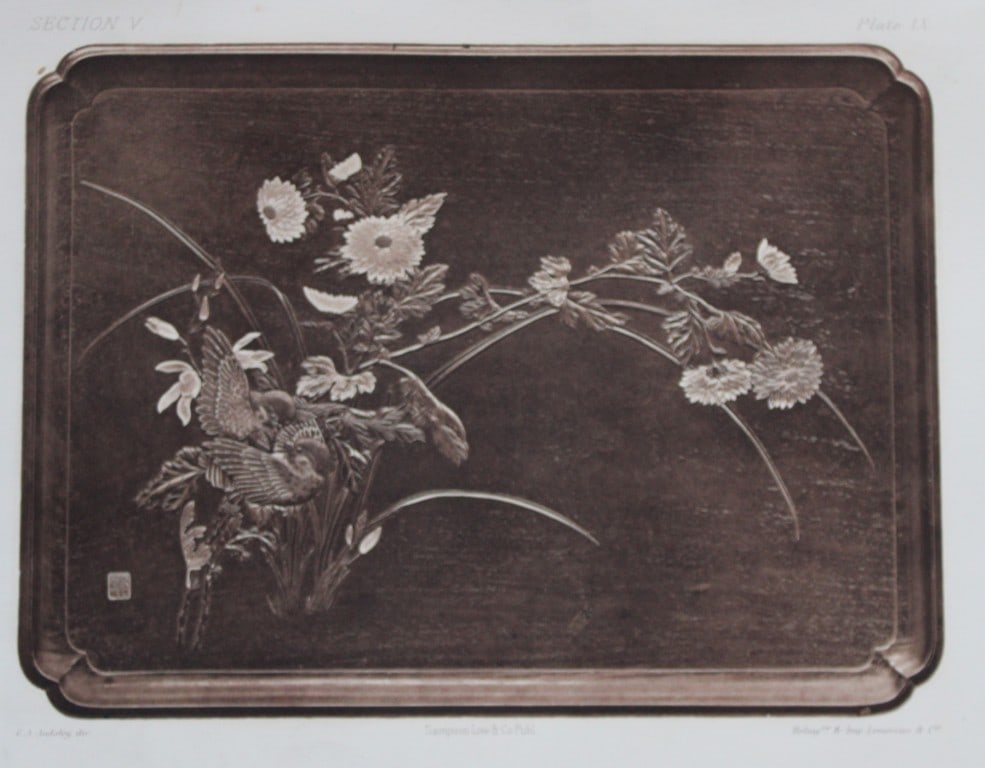 George A Audsley - The Ornamental Arts of Japan 1882: These beautiful chromolithographic prints are from The Ornamental Arts of Japan by George Ashdown Audsley. 1st edition, published by Sampson Low, Marston, Searle, & Rivington, London 1882-4, This gran