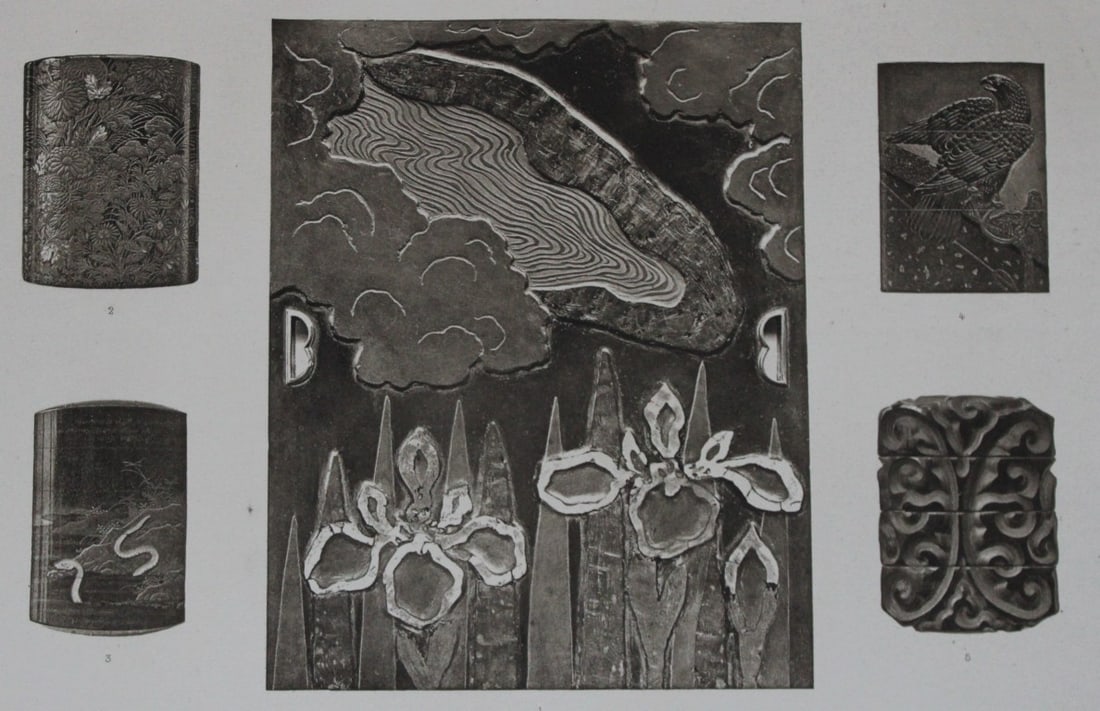 George A Audsley - The Ornamental Arts of Japan 1882: These beautiful chromolithographic prints are from The Ornamental Arts of Japan by George Ashdown Audsley. 1st edition, published by Sampson Low, Marston, Searle, & Rivington, London 1882-4, This gran