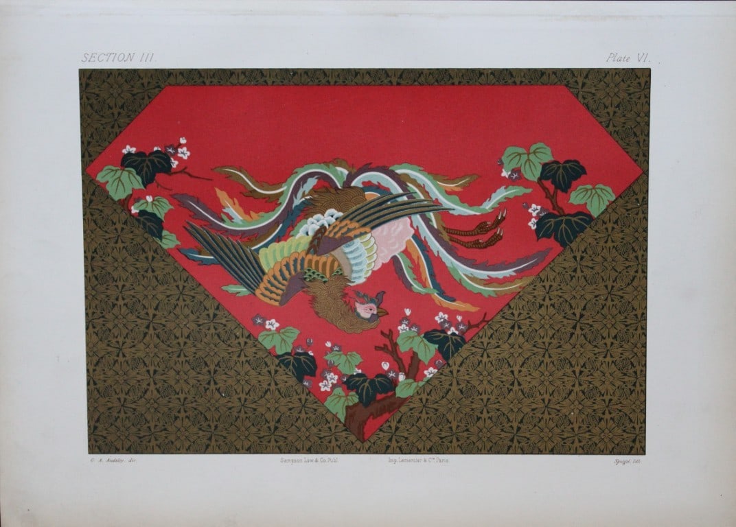 George A Audsley - The Ornamental Arts of Japan 1882: These beautiful chromolithographic prints are from The Ornamental Arts of Japan by George Ashdown Audsley. 1st edition, published by Sampson Low, Marston, Searle, & Rivington, London 1882-4, This gran