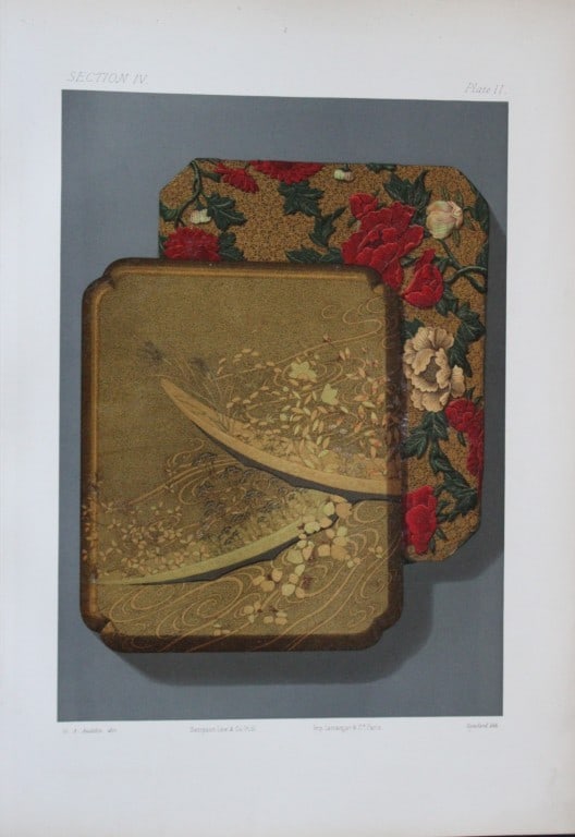 George A Audsley - The Ornamental Arts of Japan 1882: These beautiful chromolithographic prints are from The Ornamental Arts of Japan by George Ashdown Audsley. 1st edition, published by Sampson Low, Marston, Searle, & Rivington, London 1882-4, This gran