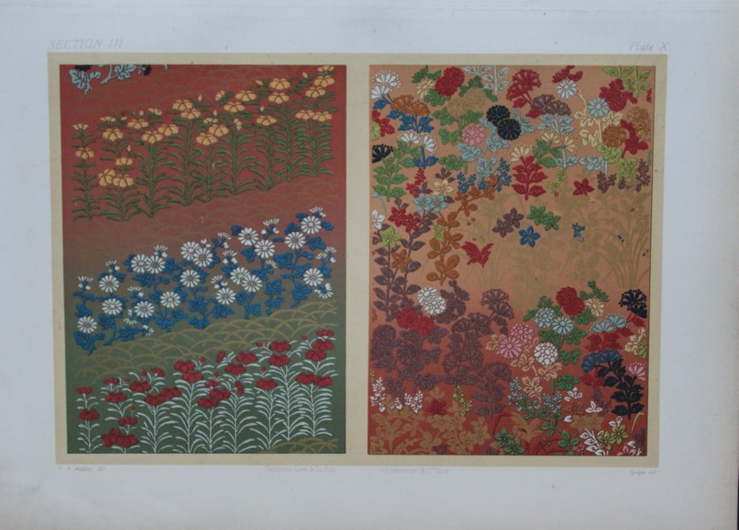 George A Audsley - The Ornamental Arts of Japan 1882: These beautiful chromolithographic prints are from The Ornamental Arts of Japan by George Ashdown Audsley. 1st edition, published by Sampson Low, Marston, Searle, & Rivington, London 1882-4, This gran