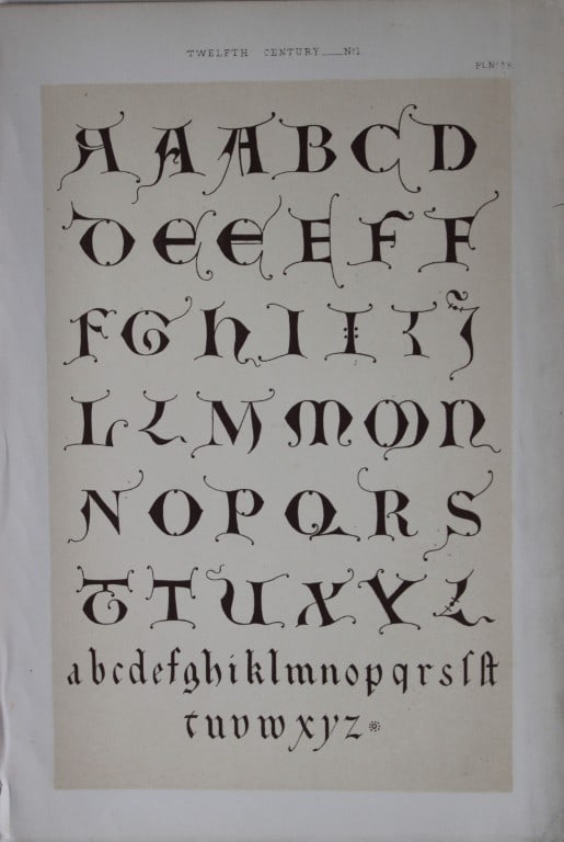 Tymms and Digby Wyatt - Chromolithographic print from the Art of Illuminating 1860 (1 of 1)